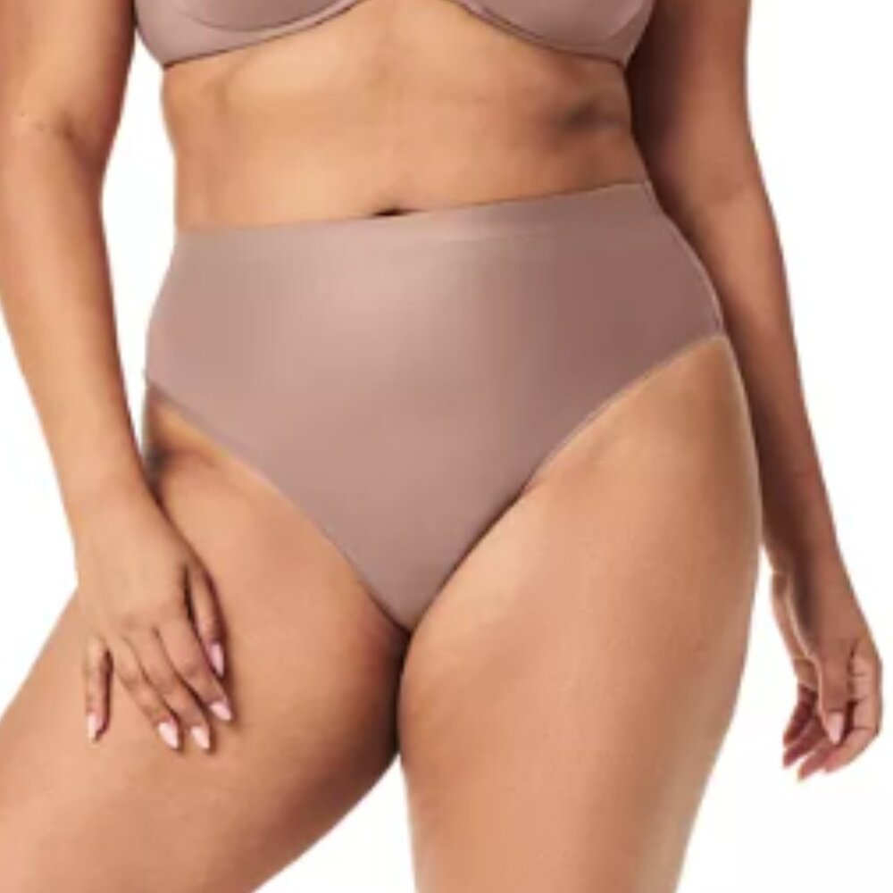 NEW SPANX Regular Waist Bikini 40132R Shaping Cafe Au Lait S